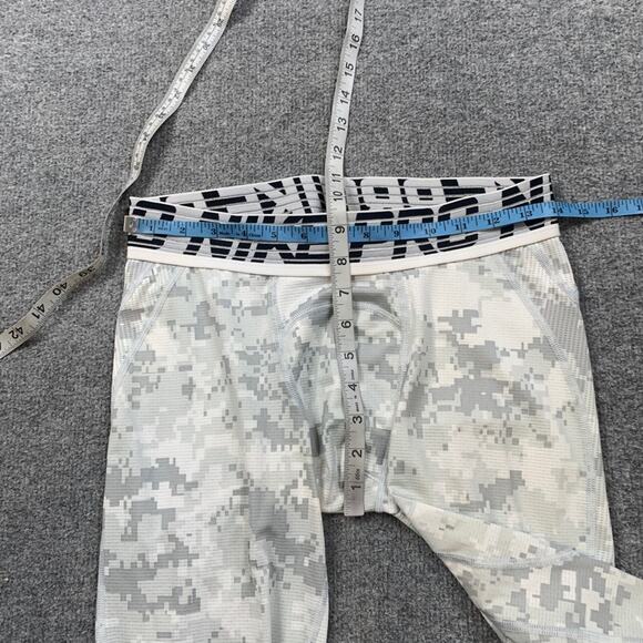 Nike Leggings Mens M Medium White Grey Pro Combat Hypercool Compression Tight - Picture 4 of 12